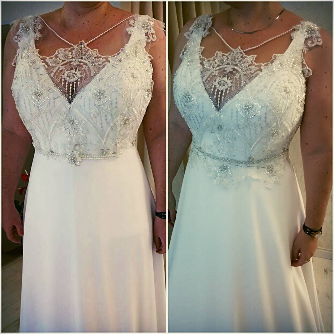 Style PS7502 - Beaded plus size wedding dresses