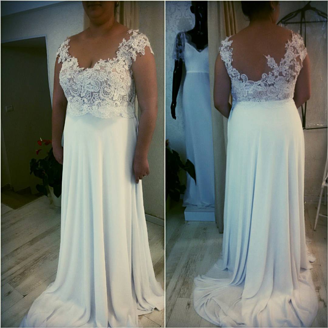 Style #f877 - Plus size bridal gowns with a featured back