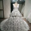 LK  PeplumstyleflowerweddingdressfromDariusCordellBridal