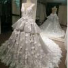 LK DhandmadeflowersoncoutureweddingdressfromDariusCordellBridal