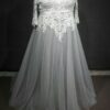 Silver platinum grey plus size wedding dresses from Darius Bridal