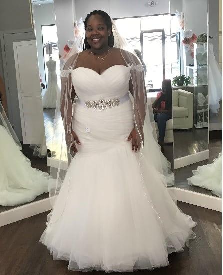 Strapless plus size bridal dresses made to order from Darius Bridal