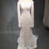 Elainne replica of a ester couture long sleeve lace wedding gown by Darius Cordell