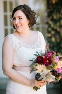 vintage plus size wedding gown with open neckline