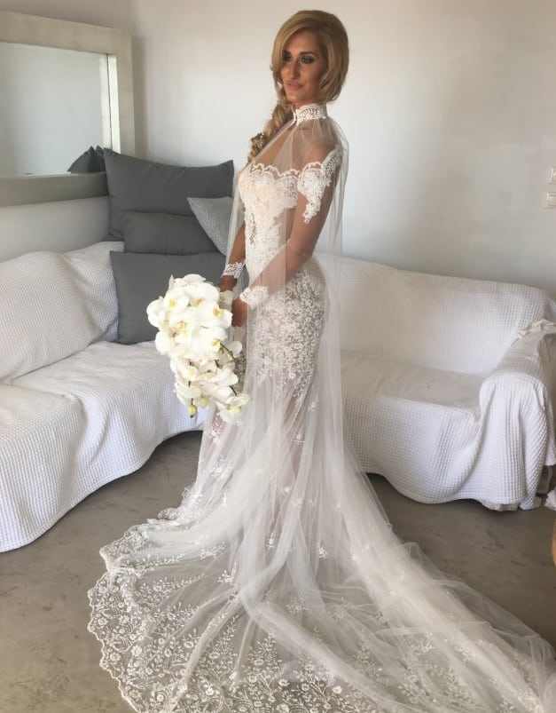 Custom long sleeve lace wedding dresses