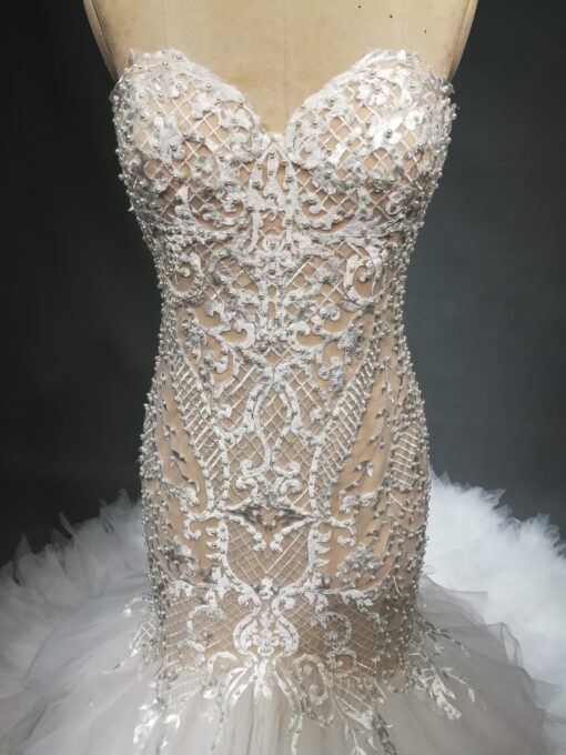 Style#hurst beadedembroiderybridaldressfromdariuscordell