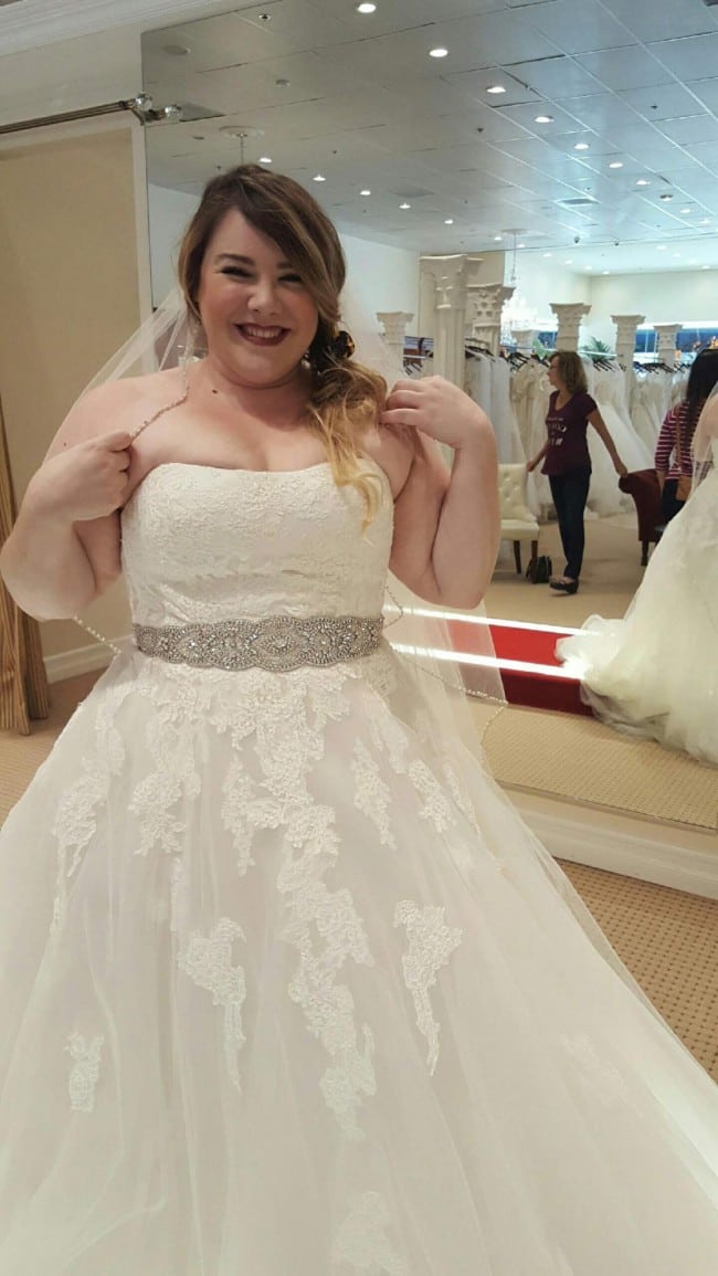 A-line style plus size bridal gown from Darius Couture