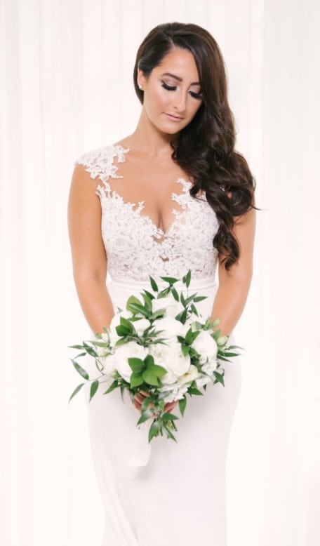 Sleeveless soft lace bridal gowns