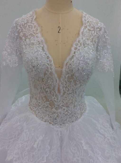 Style #C2018-Carroll V-neck lace wedding dresses from Darius Cordell