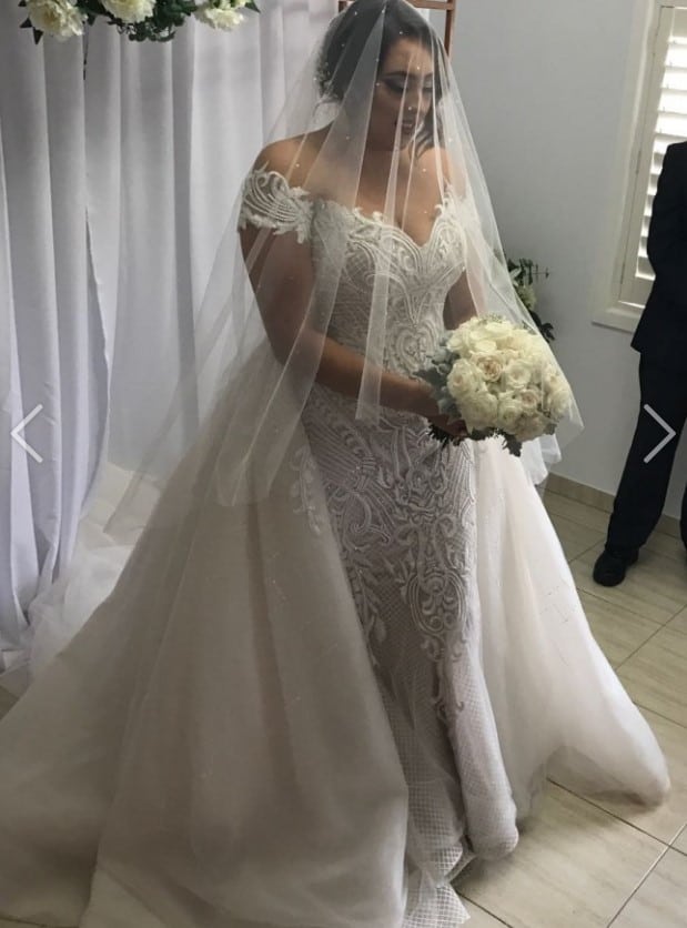 Couture plus size embroidery wedding gown from Darius Customs