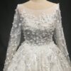 JT-066 (2) Scoop neck long sleeve plus size wedding gown from Darius Cordell