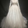 JT-066 (6) Scoop neck long sleeve bridal gown from Darius Cordell