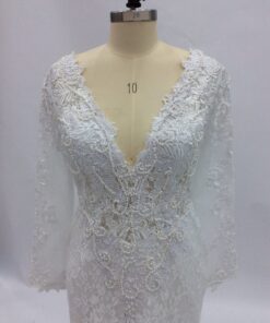 LS0180382 pearl beaded lace wedding gown from Darius Cordell