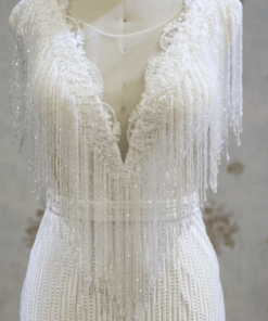 Beaded frindge wedding gown from Darius Cordell