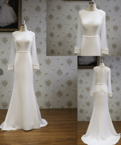 Darius Cordell long sleeve wedding dress inspired by ATELIER PRONOVIAS RELATO