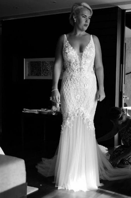 Sleeveless couture plus size bridal gowns from Darius Couture