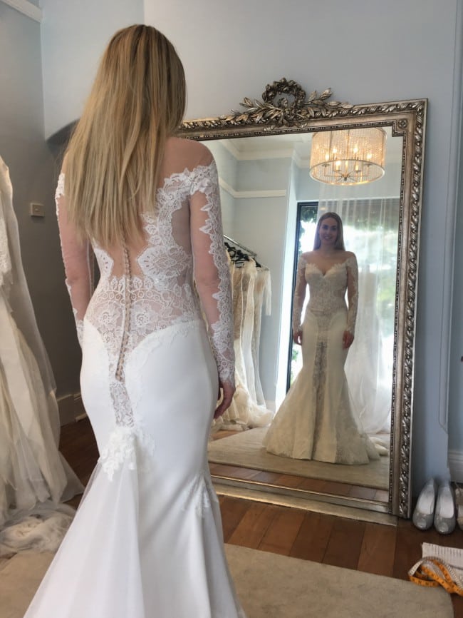 long sleeve couture wedding gown from Darius Bridal