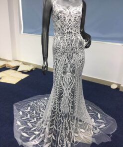 Sleeveless lace wedding dress options from Darius Customs