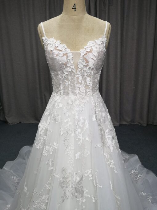 Style C2018-LHanson - a-line bridal gown with spaghetti straps from Darius Cordell