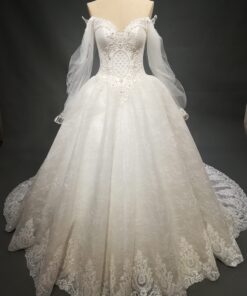Style JT1101-1 Romantic long sleeve vintage style wedding dresses from Darius Cordell