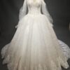 Style JT1101-1 Romantic long sleeve vintage style wedding dresses from Darius Cordell