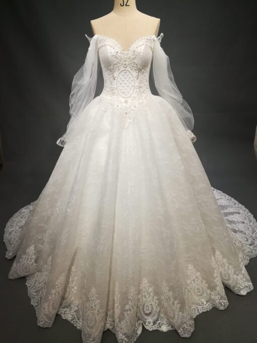 Style JT1101-1 Romantic long sleeve vintage style wedding dresses from Darius Cordell