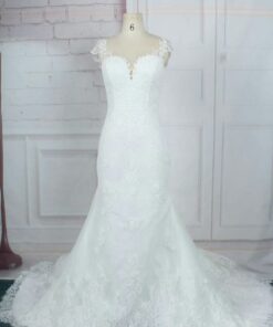 LB1102-1 Lace cap sleeve bridal dresses from Darius Cordell