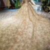 FB1202-2 Beaded wedding gown trains