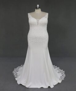JA9663 sleeveless plus size wedding gown from Darius Cordell