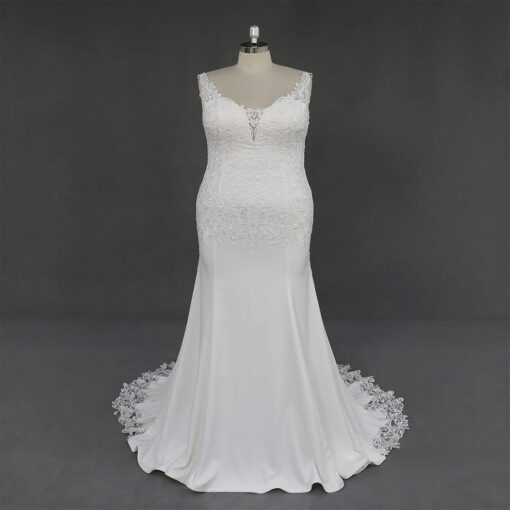 JA9663 sleeveless plus size wedding gown from Darius Cordell