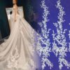 Off the shoulder bridal gown with long train