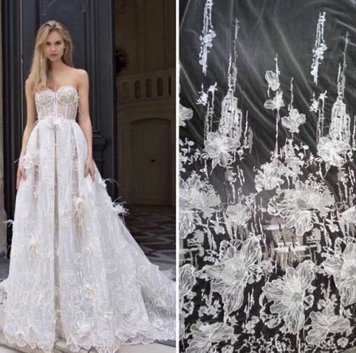 Find haute couture wedding gown fabric for less from Darius Cordell