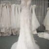 NO.1975 cap sleeve illusion neckline feather wedding dress from Darius Cordell