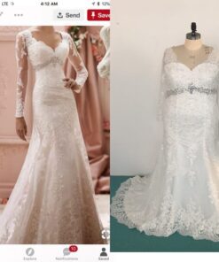 Replica of lace wedding gown for plus size bride by Darius Cordell