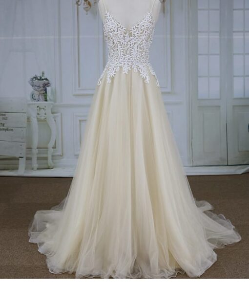 Style YBW1219B Champagne colored wedding dresses from Darius Cordell