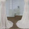 Style YBW122218a Sweetheart ivory lace nude lining wedding dress from darius cordell