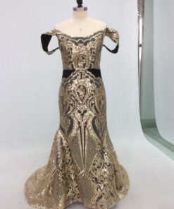 Black and Gold evening gown from Darius Cordell