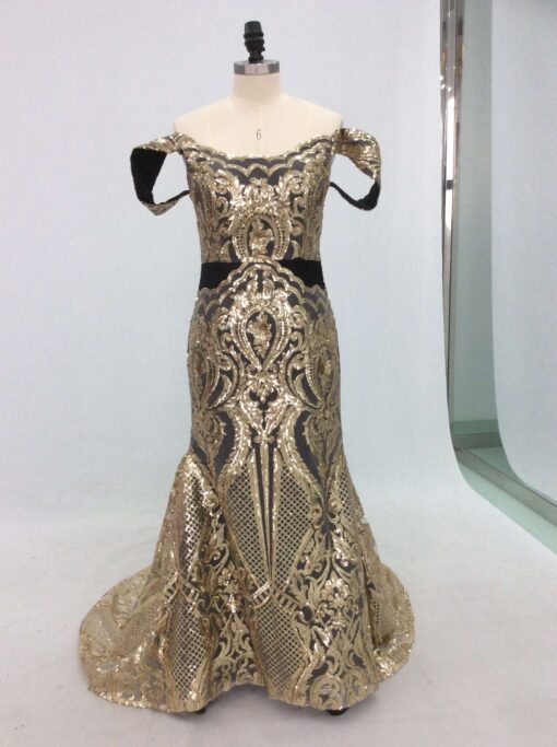 Black and Gold evening gown from Darius Cordell