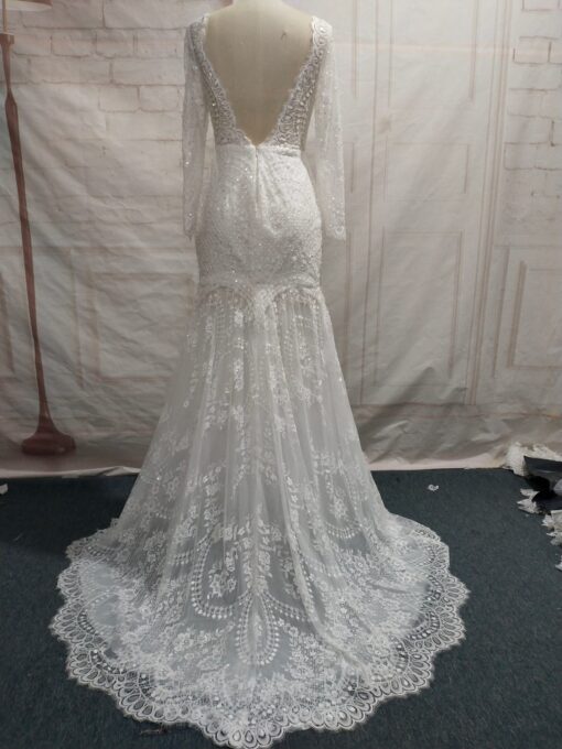 Style C2018-Lazaran Lace long sleeve replica of couture desigenr wedding dress