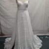 95017-1 Empire waist plus size lace wedding gown with straps from Darius Cordell