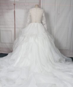 95024-2 button up closed back lace wedding gown from Darius Cordell