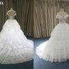 #JB1211 Off the shoulder wedding dresses with tiered ball gown skirts