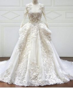 C2019-ST0703 Long Sleeve Sexy V-neck ball gown wedding dress from Darius Cordell