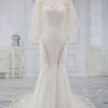 YBW1933 Sheer long sleeve fitted bridal dresses from Darius Cordell