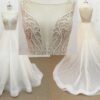 ST8016 Sheer illusion neck line bridal gowns from darius cordell