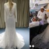 Custom long sleeve wedding dress inspired by Inbal Dror 19-20