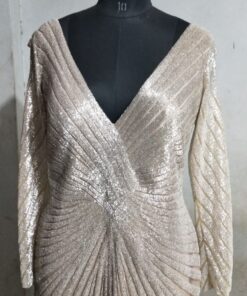 C2020-NMorales Long Sleeve Evening Gown Replica rom the 2012 Oscars
