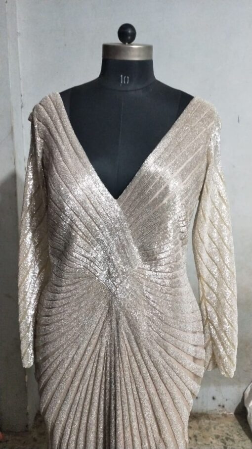 C2020-NMorales Long Sleeve Evening Gown Replica rom the 2012 Oscars