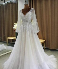 Style VNDC116 - Bishop sleeve wedding gowns from Darius Cordell