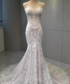 Style VNDM291 - strapless fit-to-flare lace wedding gown from Darius Cordell